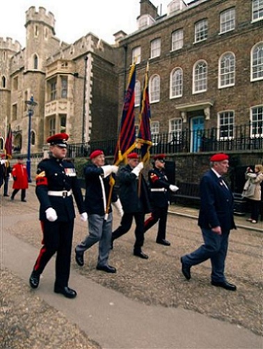 A picture of the head of the RMPA parade column
